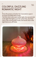 Crystal Crack LED Desktop Humidifier for Home and Bedroom