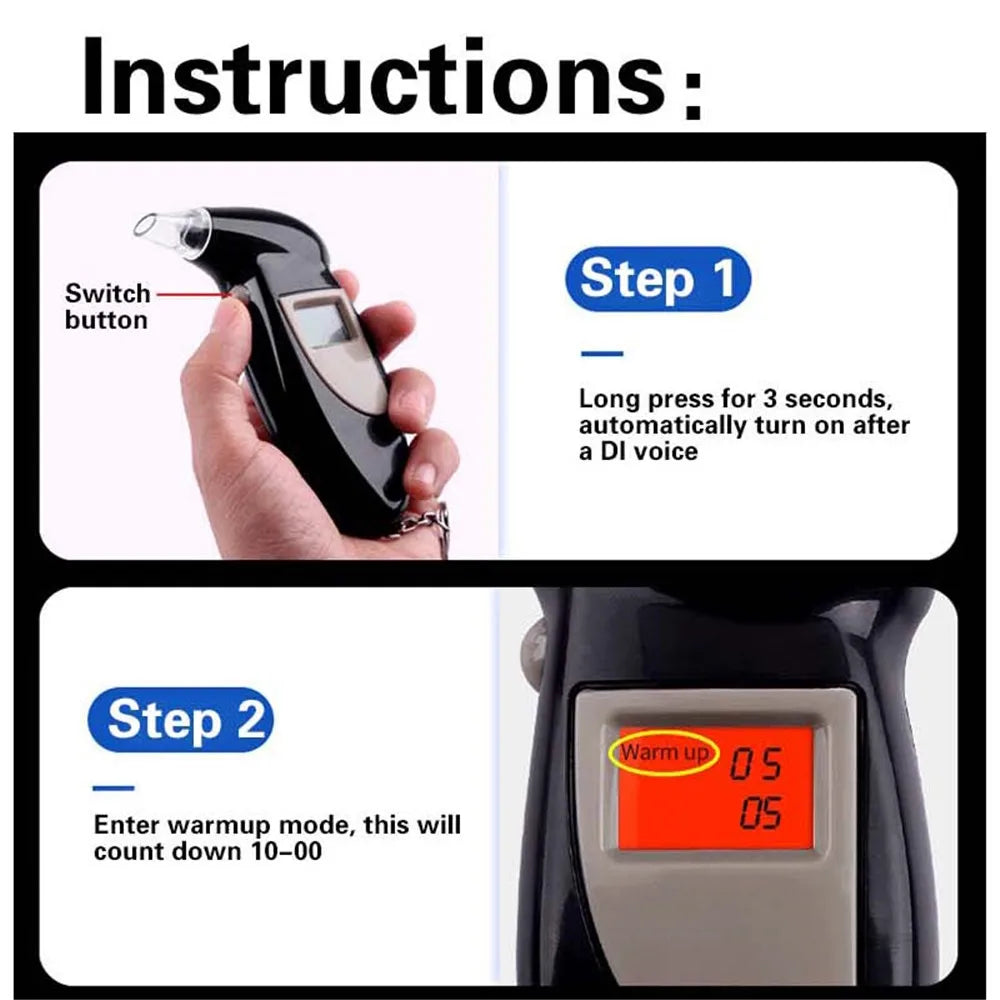 Digital Portable Alcohol Breathalyzer Tester - 6