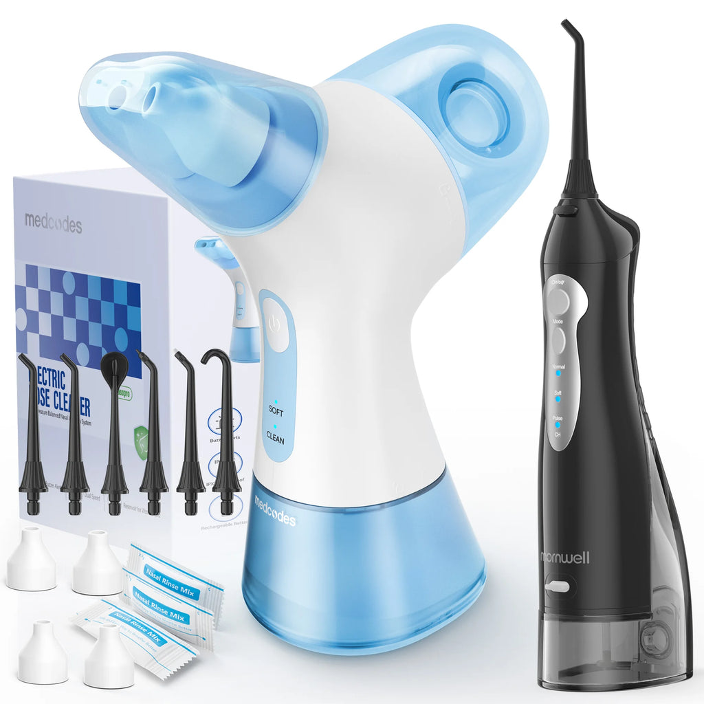 Electric Nasal Irrigation and Water Flosser Combo System