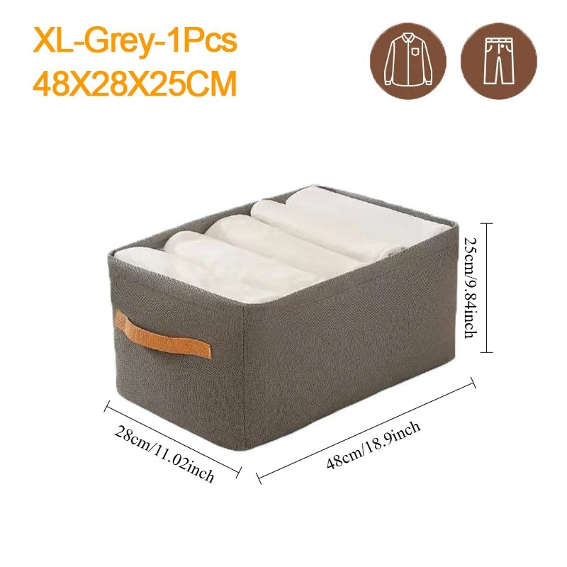Foldable Fabric Clothing and Closet Organizer Storage Box - 17
