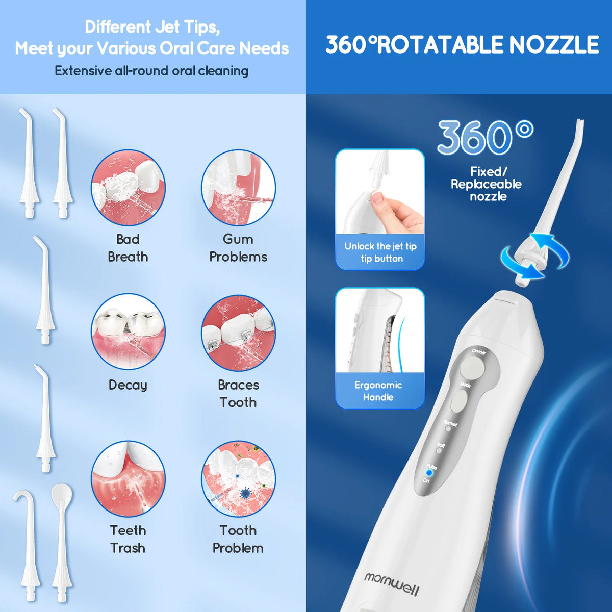 Portable Water Flosser and Electric Toothbrush Oral Care Set