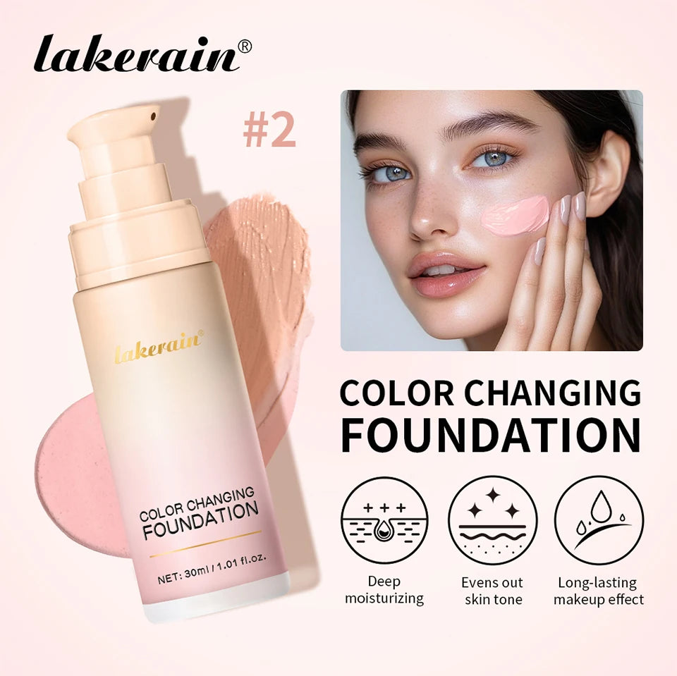 Color-Changing Liquid Foundation for Flawless Radiant Skin