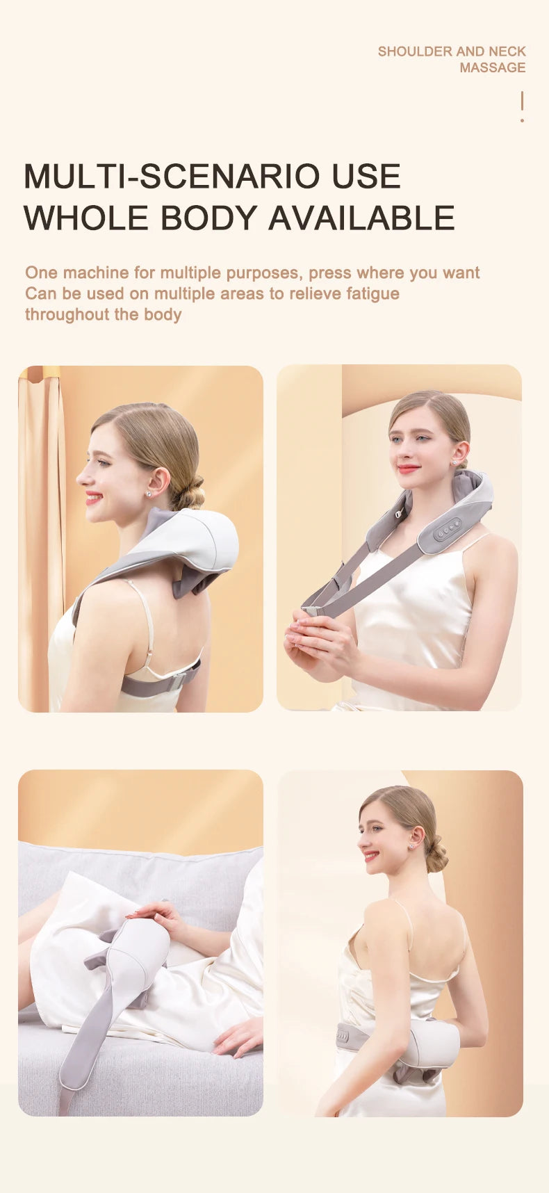Wireless 6D Deep Tissue Neck and Shoulder Massager with Heat - 17
