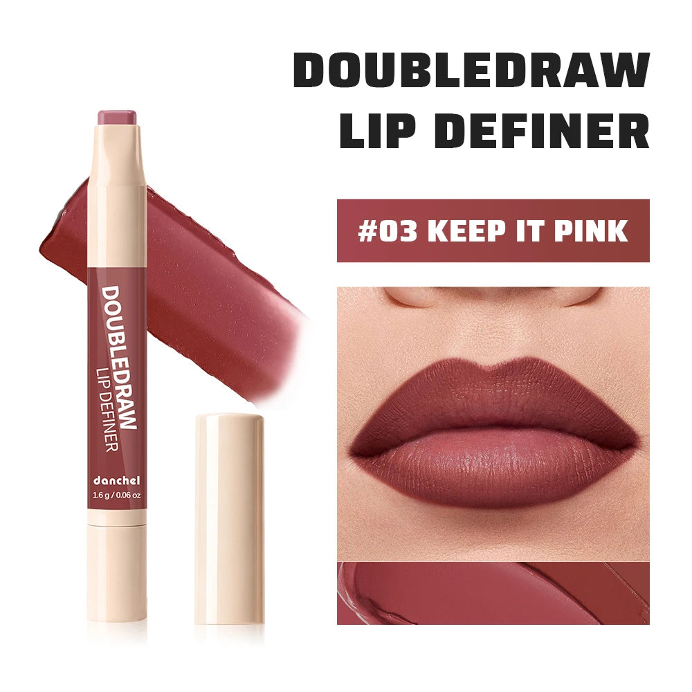 2-in-1 Dual-Ended Lip Liner and Matte Lipstick Pencil