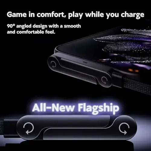 240W Fast Charging Cable with Integrated Phone Stand