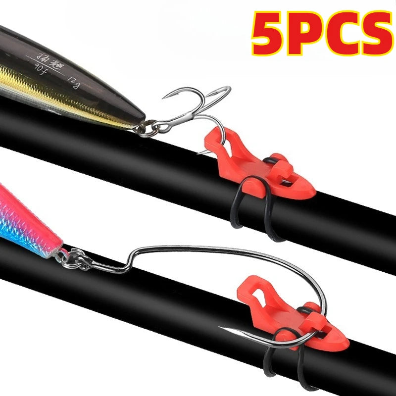 5-Piece Fishing Rod Hook Keeper and Lure Holder Set - 1