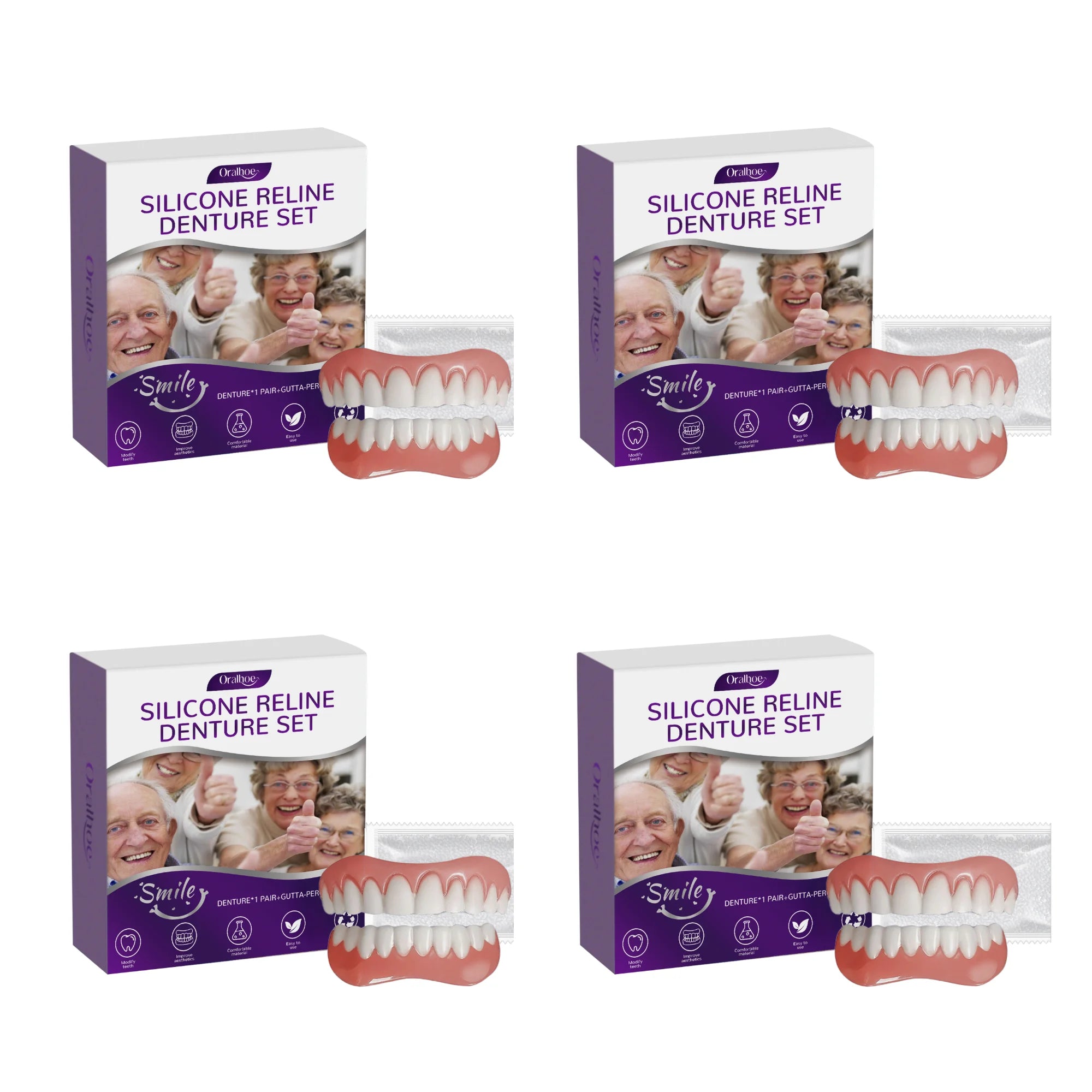 Cosmetic Silicone Denture Set for Natural Smile - 13
