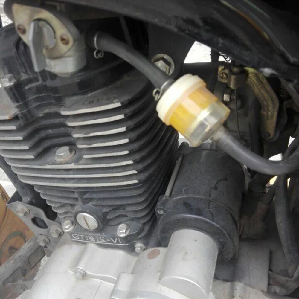 10-Piece Inline Gasoline Fuel Filter Set for Motorcycles and ATVs