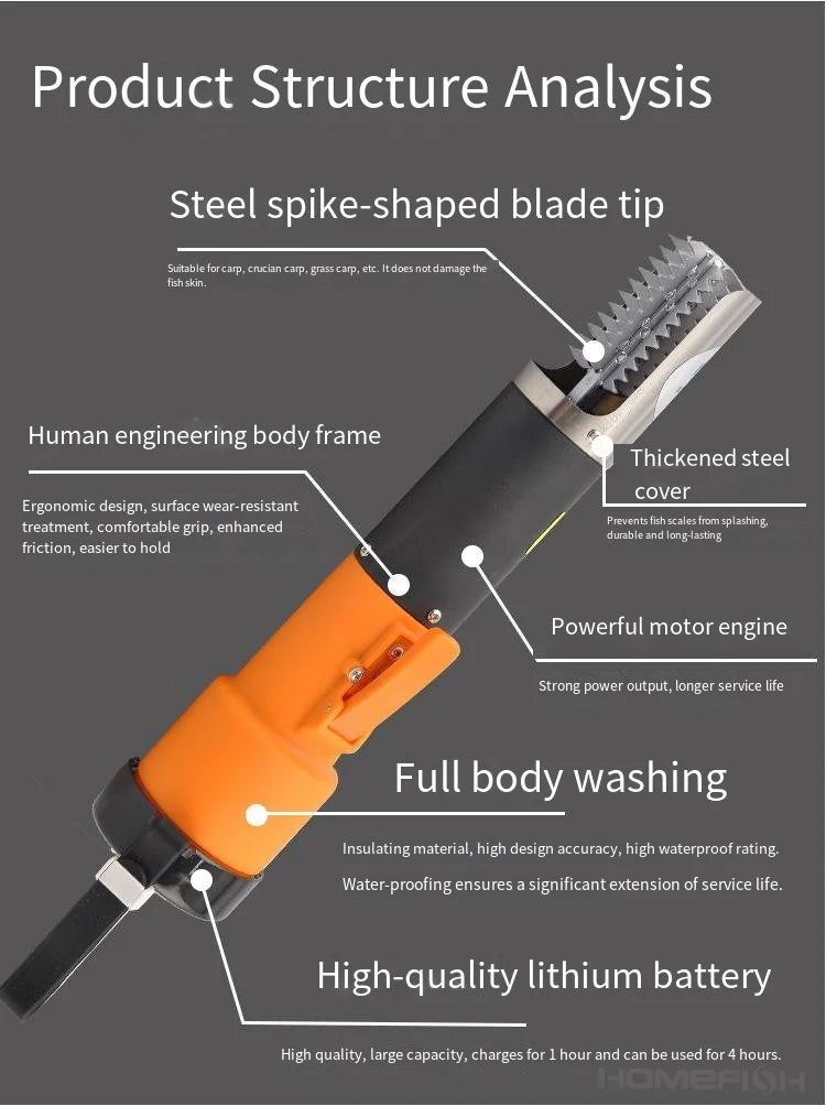 Electric Fish Scaler Remover Tool