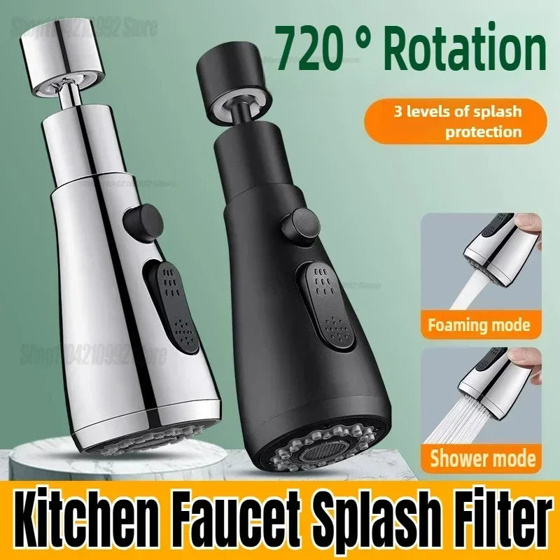 3-Mode Adjustable Kitchen Faucet Sprayer Head - 2