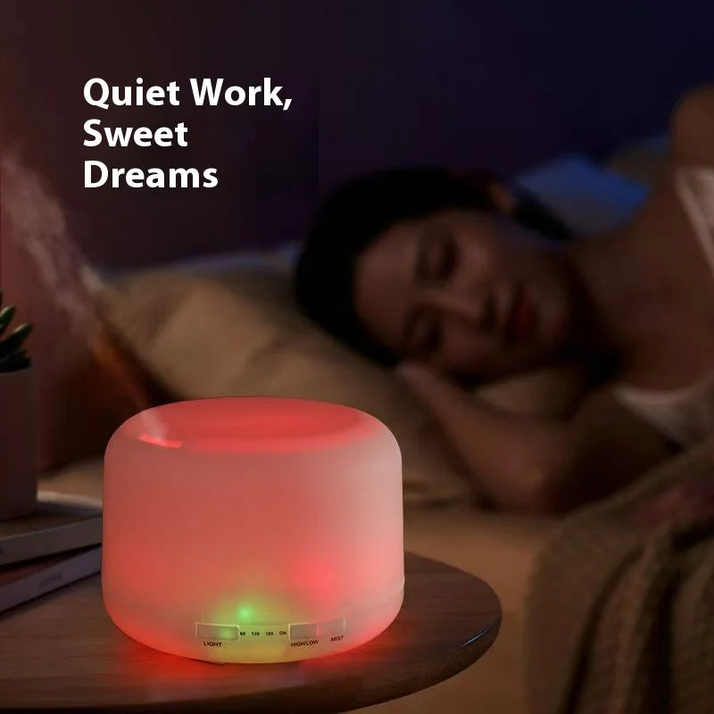 500ml Aromatherapy Essential Oil Diffuser with LED Night Light - 6