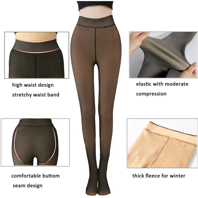 Fleece Lined Thermal Tights for Women