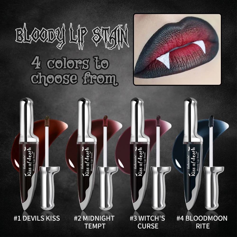 Bloody Matte Liquid Lip Stain for Halloween and Gothic Makeup