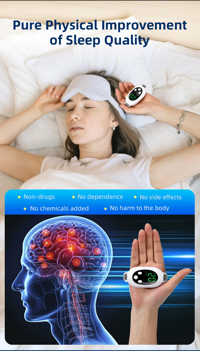 Microcurrent Handheld Sleep Aid and Anxiety Relief Device