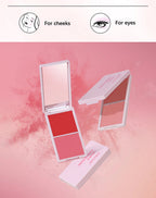 2-in-1 Cream and Powder Blush Palette for Radiant Glow