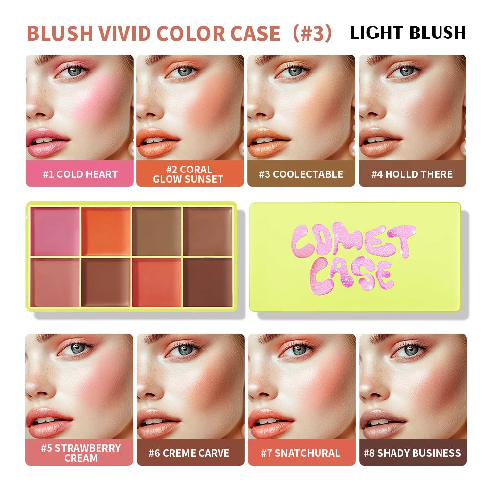 8-Color Cream Blush and Contouring Makeup Palette
