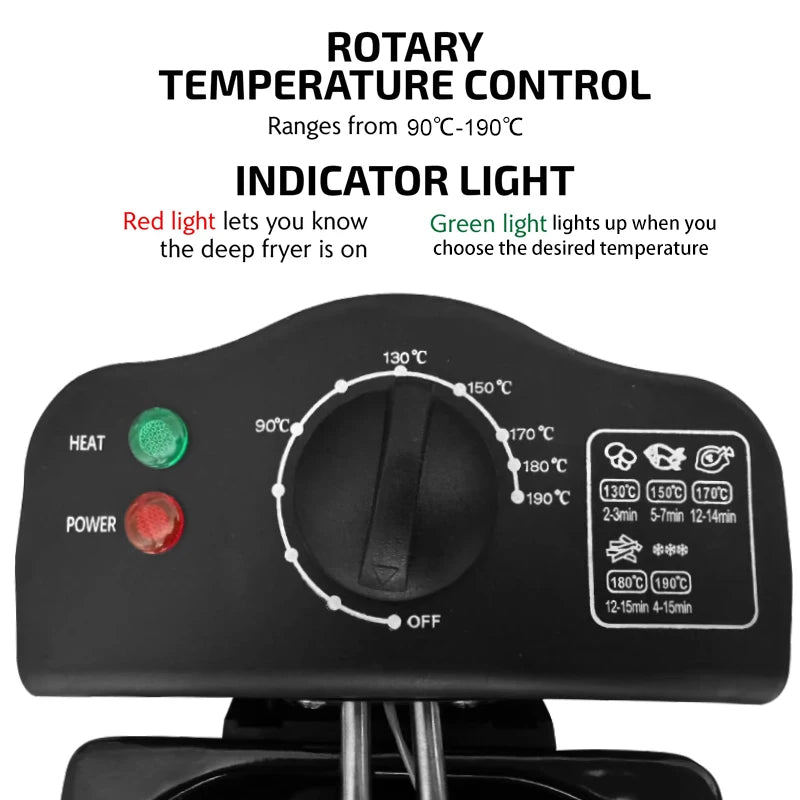 Professional Electric Countertop Deep Fryer for Crispy Snacks