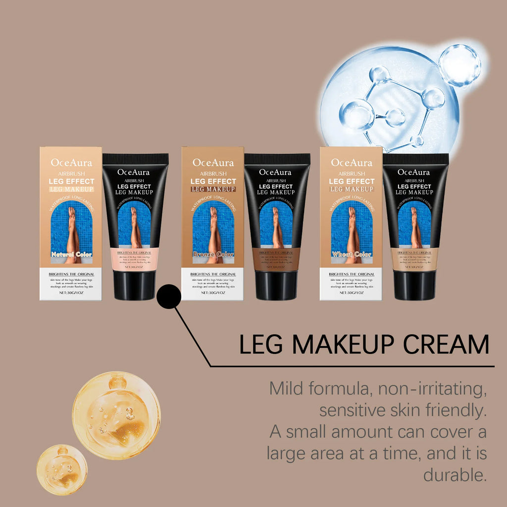 Waterproof Leg Makeup Concealer and Instant Bronzer Cream