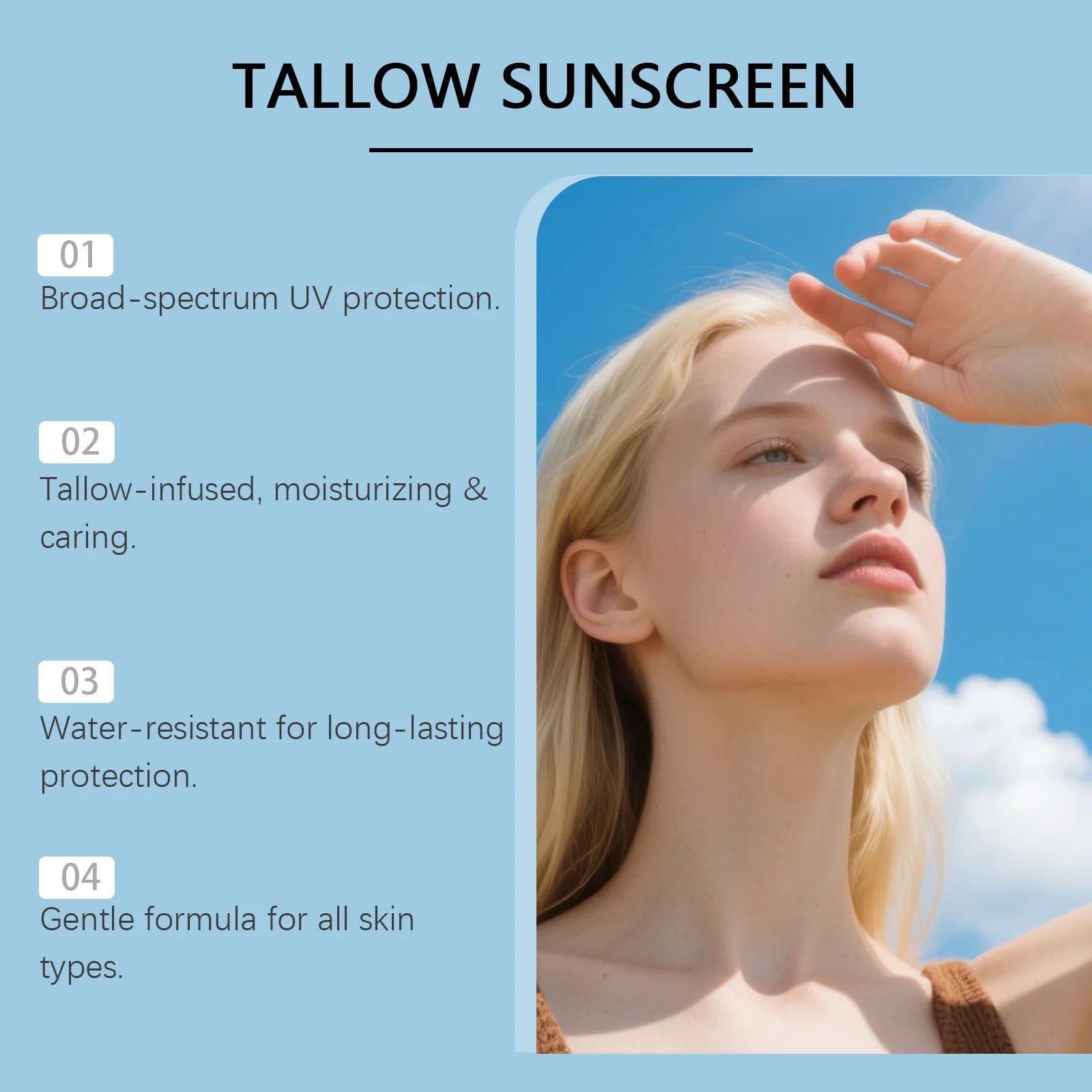 SPF 50 Tallow Sunscreen for Face and Body - 11