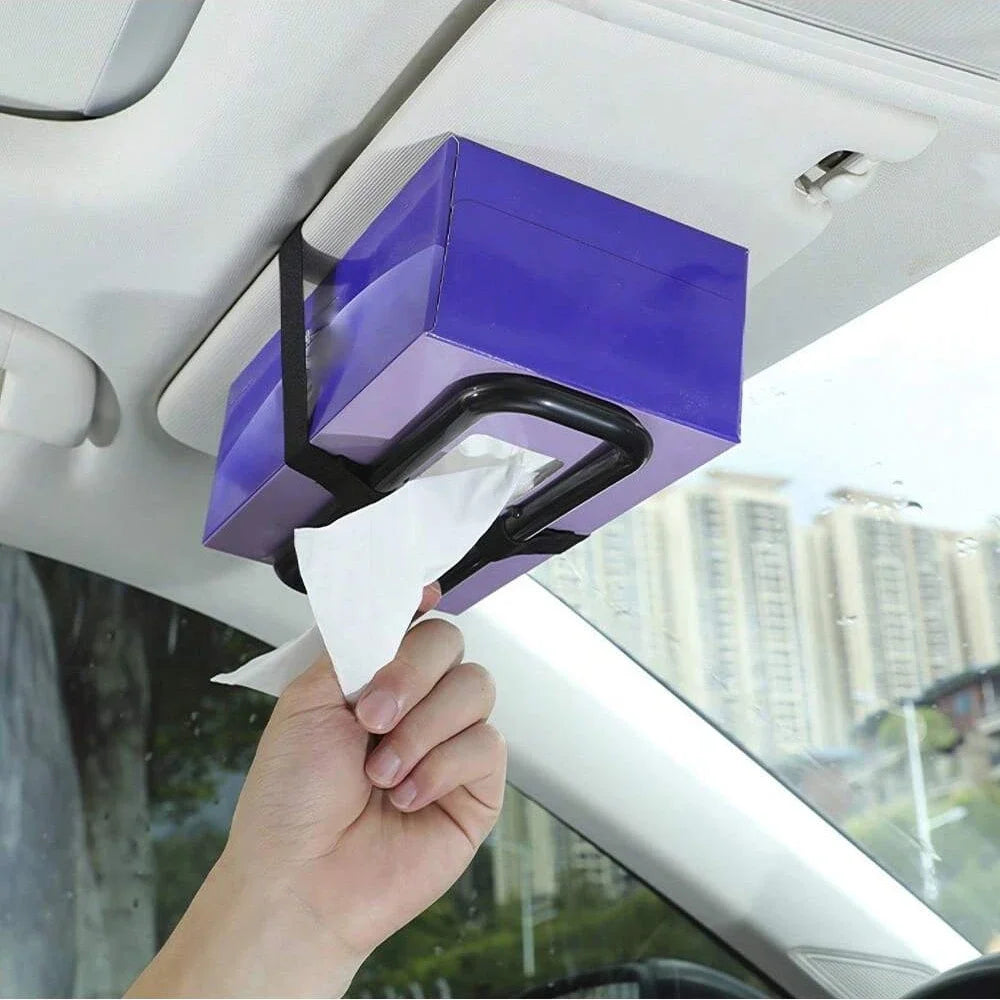 Adjustable Car Sun Visor Tissue Box Holder - 1