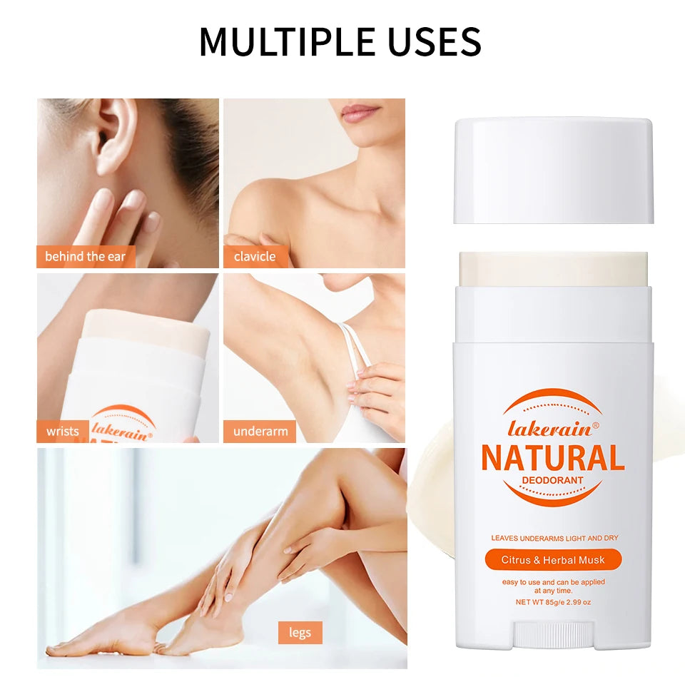 Natural Long-Lasting Solid Deodorant Stick for Freshness