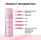 Mattifying Waterproof Makeup Setting Spray for Long-Lasting Wear