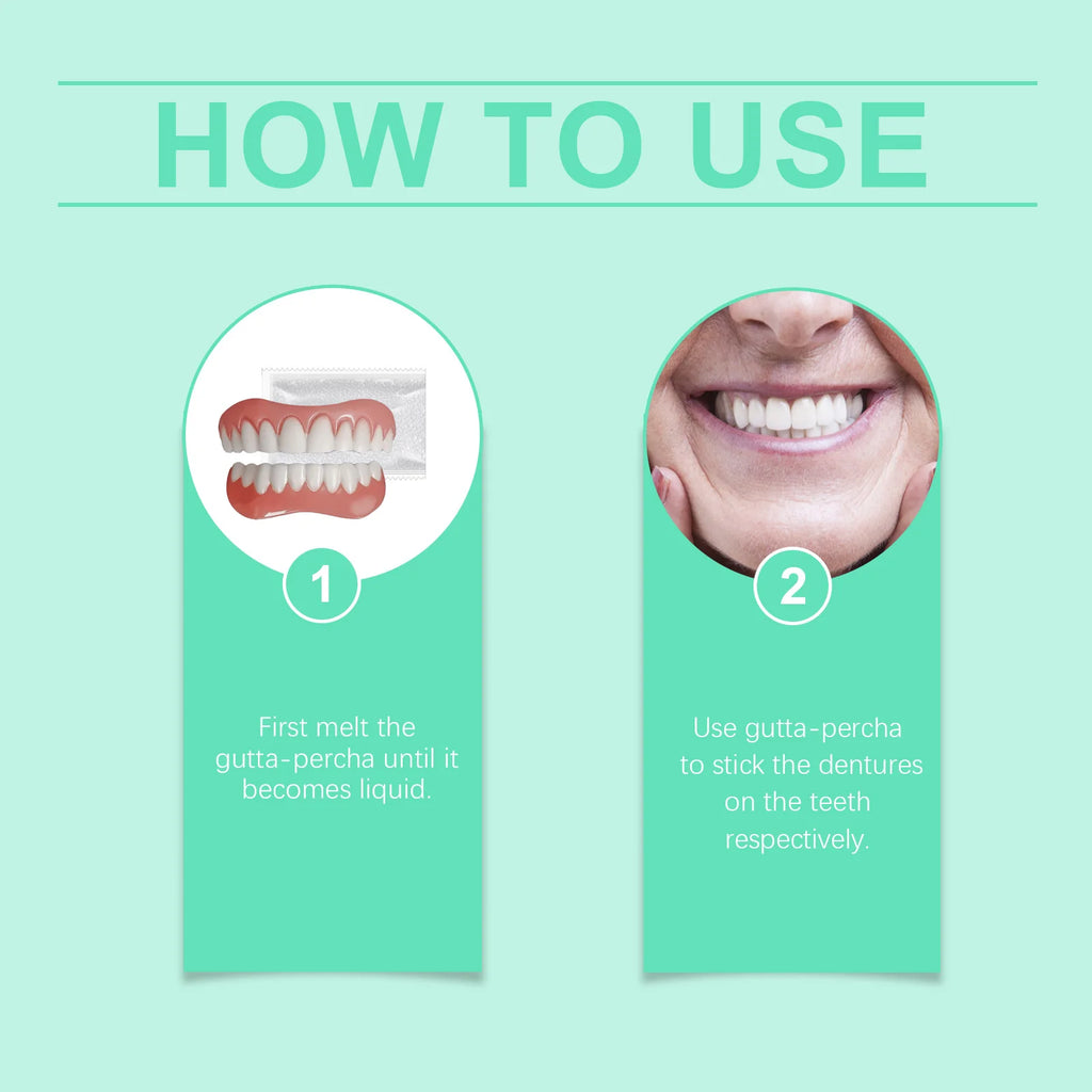 Flexible Silicone Denture Set for Instant Smile Transformation