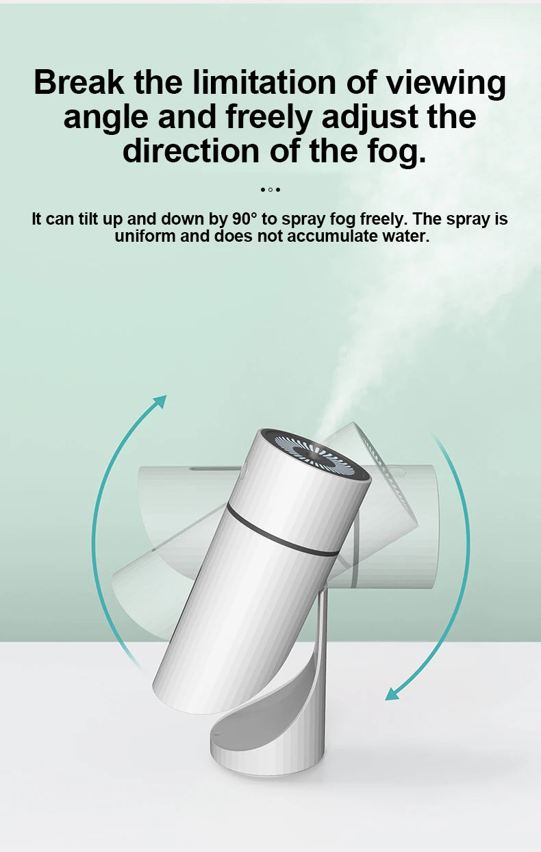 Portable Wireless Desktop Air Humidifier with Adjustable Mist