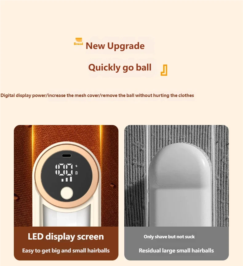 Rechargeable Portable Fabric Lint and Sweater Shaver