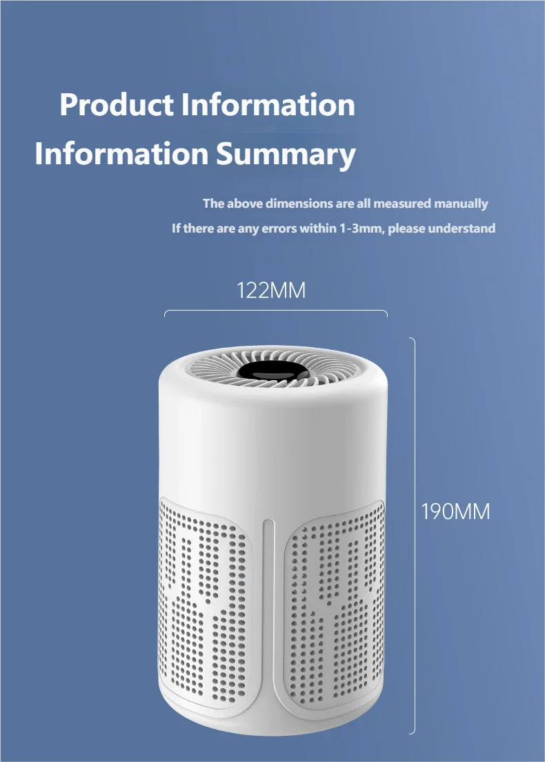 Portable Negative Ion Air Purifier for Home and Office - 16