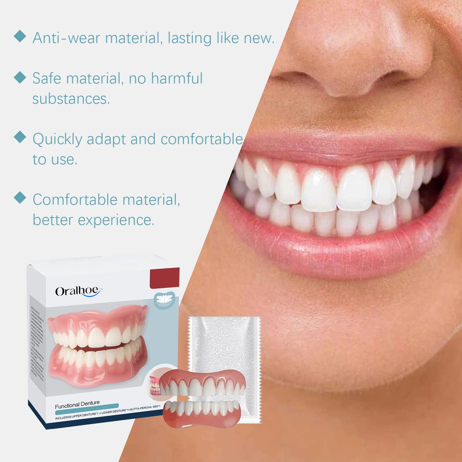 Temporary Silicone Denture Kit for Smile Restoration - 19