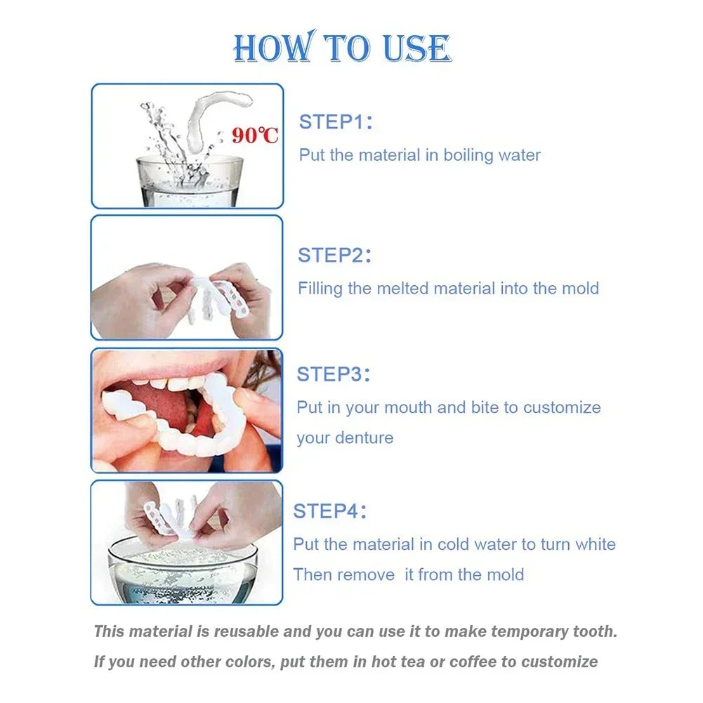 Temporary Snap-On Cosmetic Teeth Veneers Kit