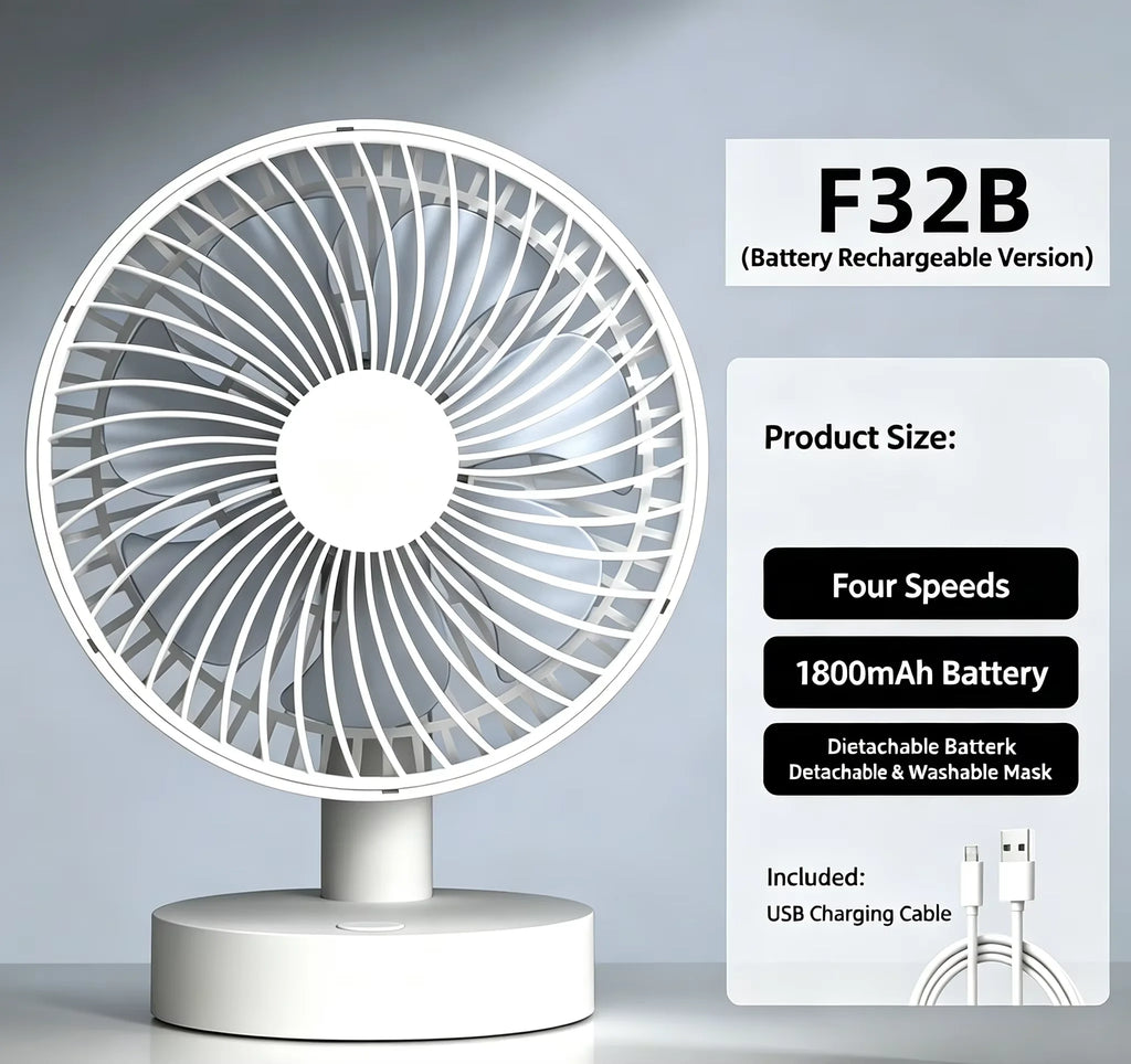 Portable Oscillating Rechargeable Standing Fan