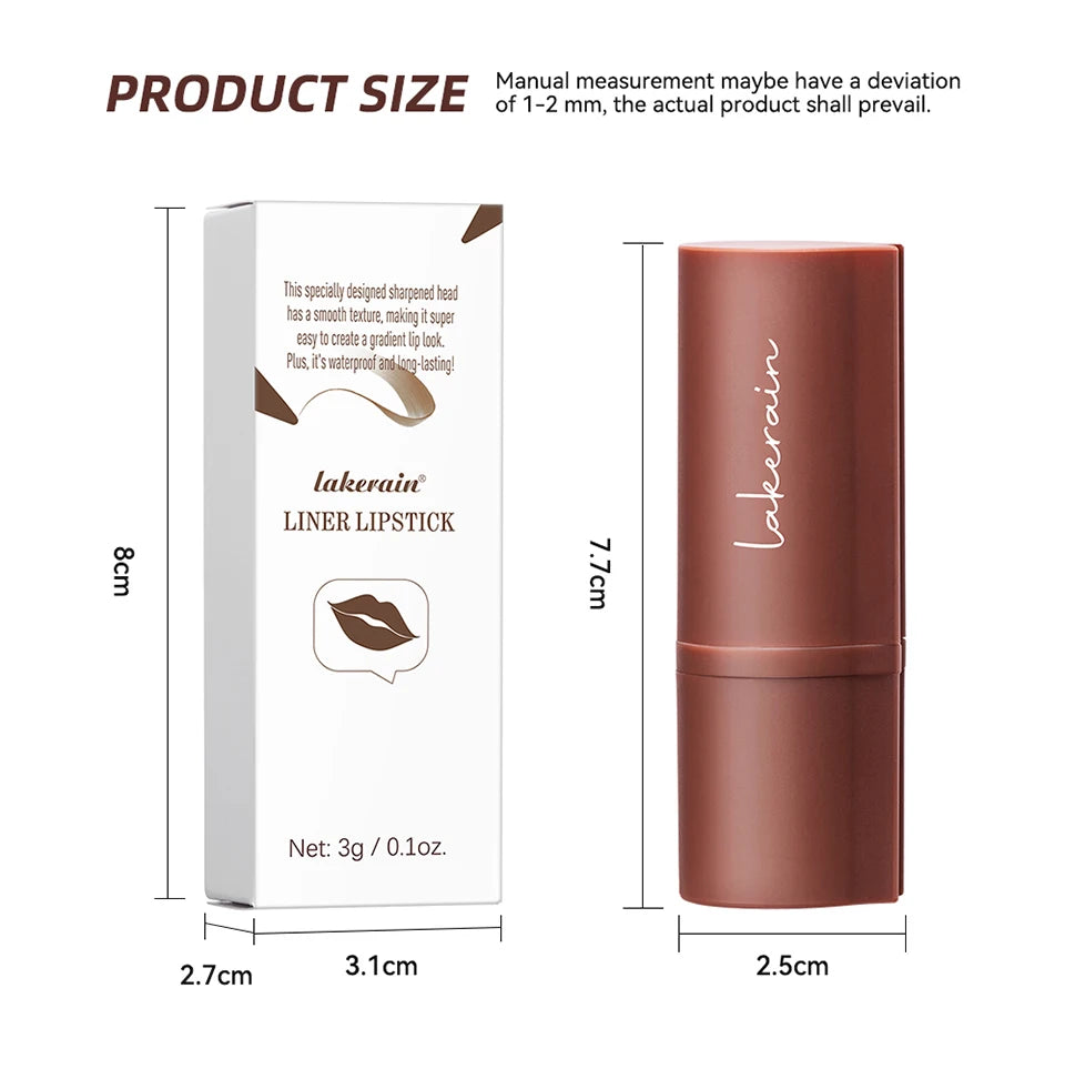 2-in-1 Waterproof Matte Lip Liner and Lipstick Crayon