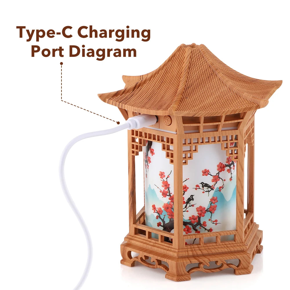 Oriental Pavilion Desktop Humidifier and Ambient Night Light - 13