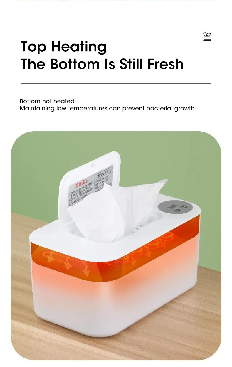 Portable Baby Wipe Warmer with LED Temperature Display