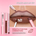 3-in-1 Waterproof Lip Liner, Lipstick, and Gloss Makeup Kit