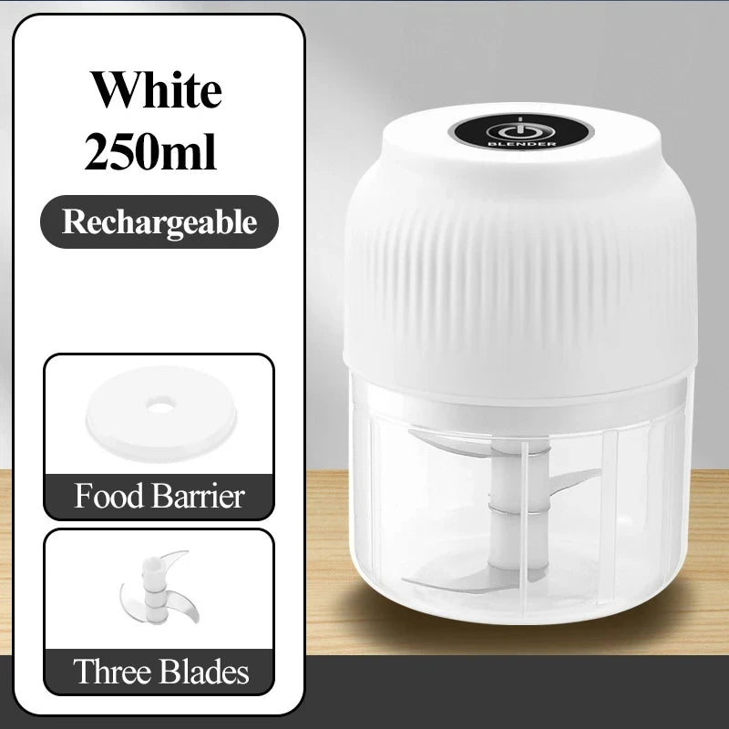 Wireless Mini Electric Food Chopper and Garlic Crusher