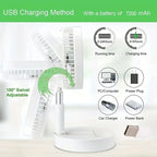Portable Retractable Folding Fan with Remote Control