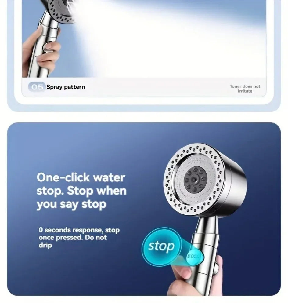5-Mode High-Pressure Water Saving Shower Head - 15