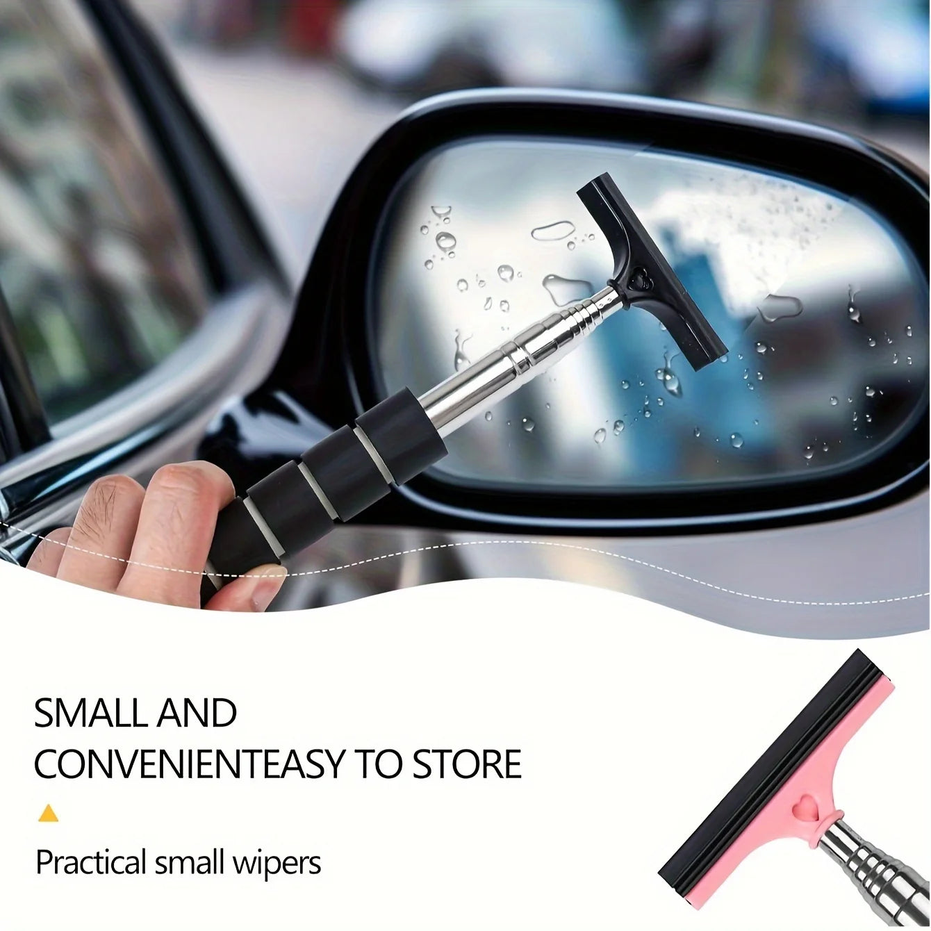 Extendable Car Rearview Mirror Squeegee - 5
