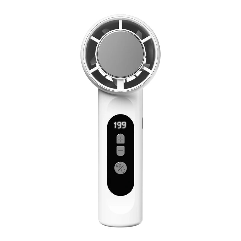 Rechargeable Handheld Turbo Fan with Ice Cooling Technology