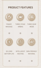 Rechargeable Hand and Wrist Massager with Heat and Air Compression