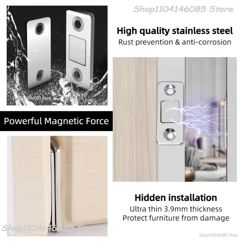 Ultra-Thin Magnetic Cabinet Door Catch Latch