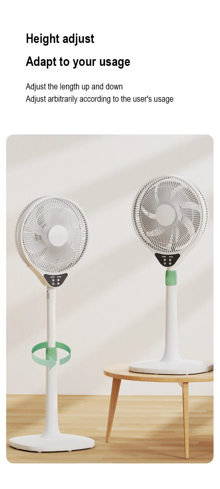 Adjustable Remote Control Stand Floor Fan for Home and Office