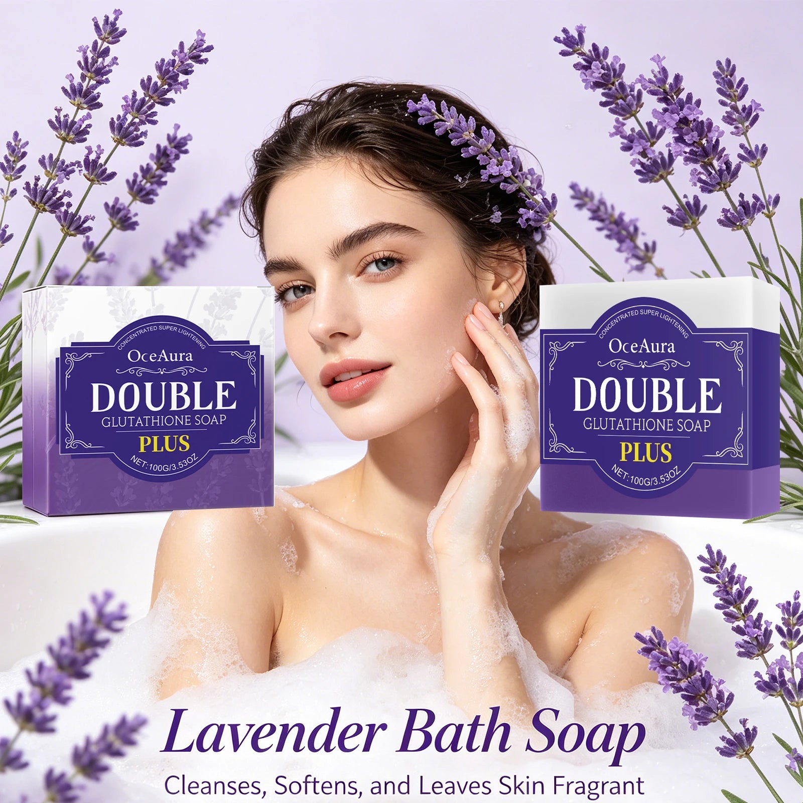 Lavender Brightening and Deep Cleansing Soap Bar - 3