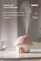 Cute Mushroom House Humidifier with LED Night Light