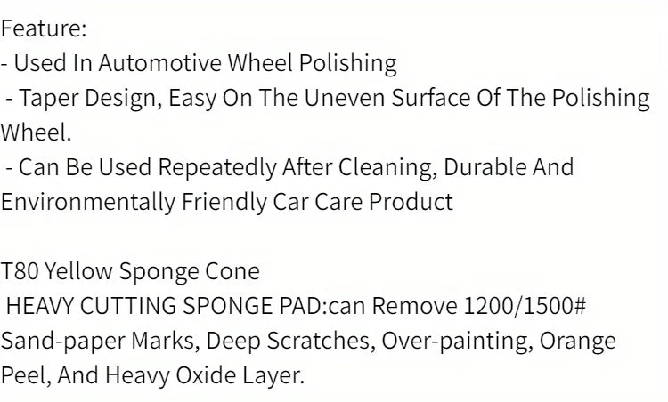 Conical Car Wheel Polishing Sponge for Drills - 7
