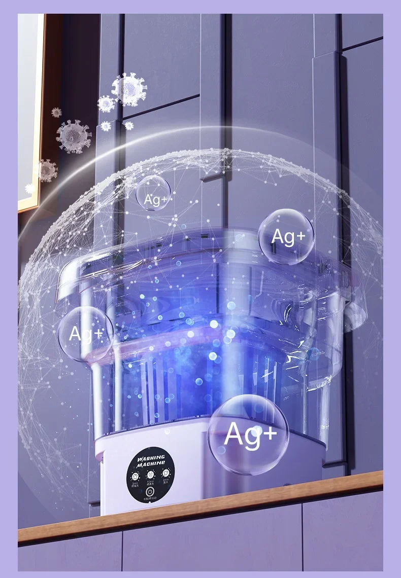 Portable Folding Washing Machine for Underwear and Socks - 12
