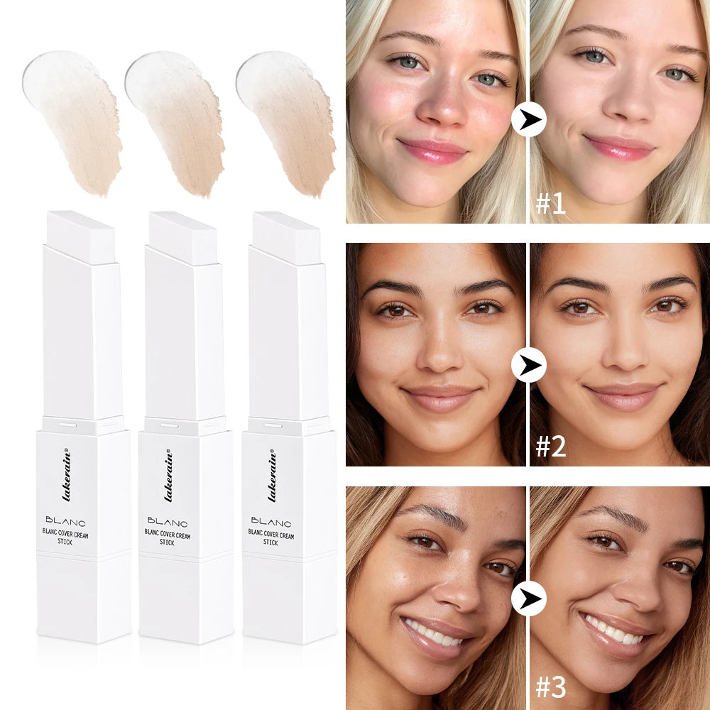 Full Coverage Cream Foundation Stick with Built-in Blending Brush - 2